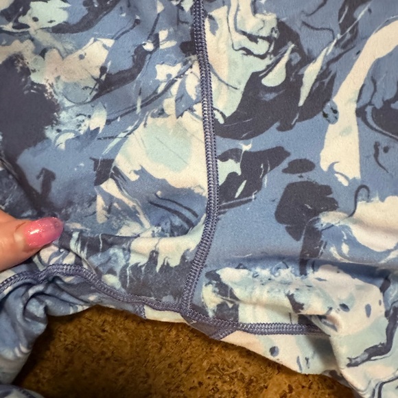 WITH x Peloton blue swirly legging in XL in EUC - Picture 2 of 2